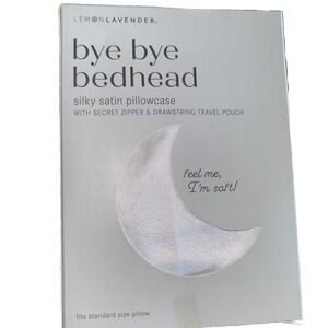 LemonLavender bye bye bed head Silky Satin Pillowcase, NEW